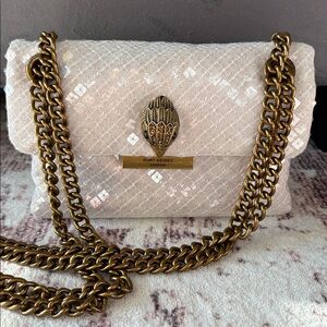 Kurt Geiger The Kensington Chic Sequins Shoulder Bag with Gold Accents